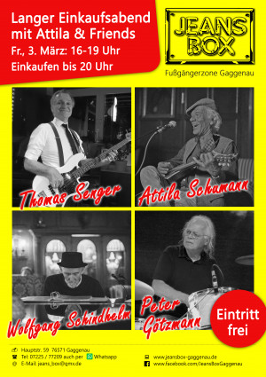 Event-Plakat Attila and Friends